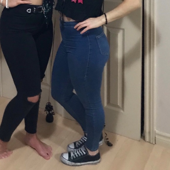 Topshop Joni Jeans - Medium Wash - Picture 3 of 10